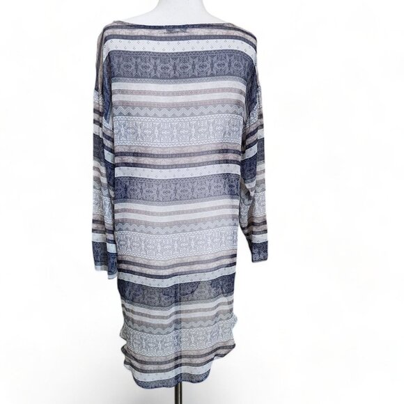 Anthropologie Sam + Lavi Dress sz Small Sheer Sheath Long Slevs Lightweight Boho - Picture 3 of 14